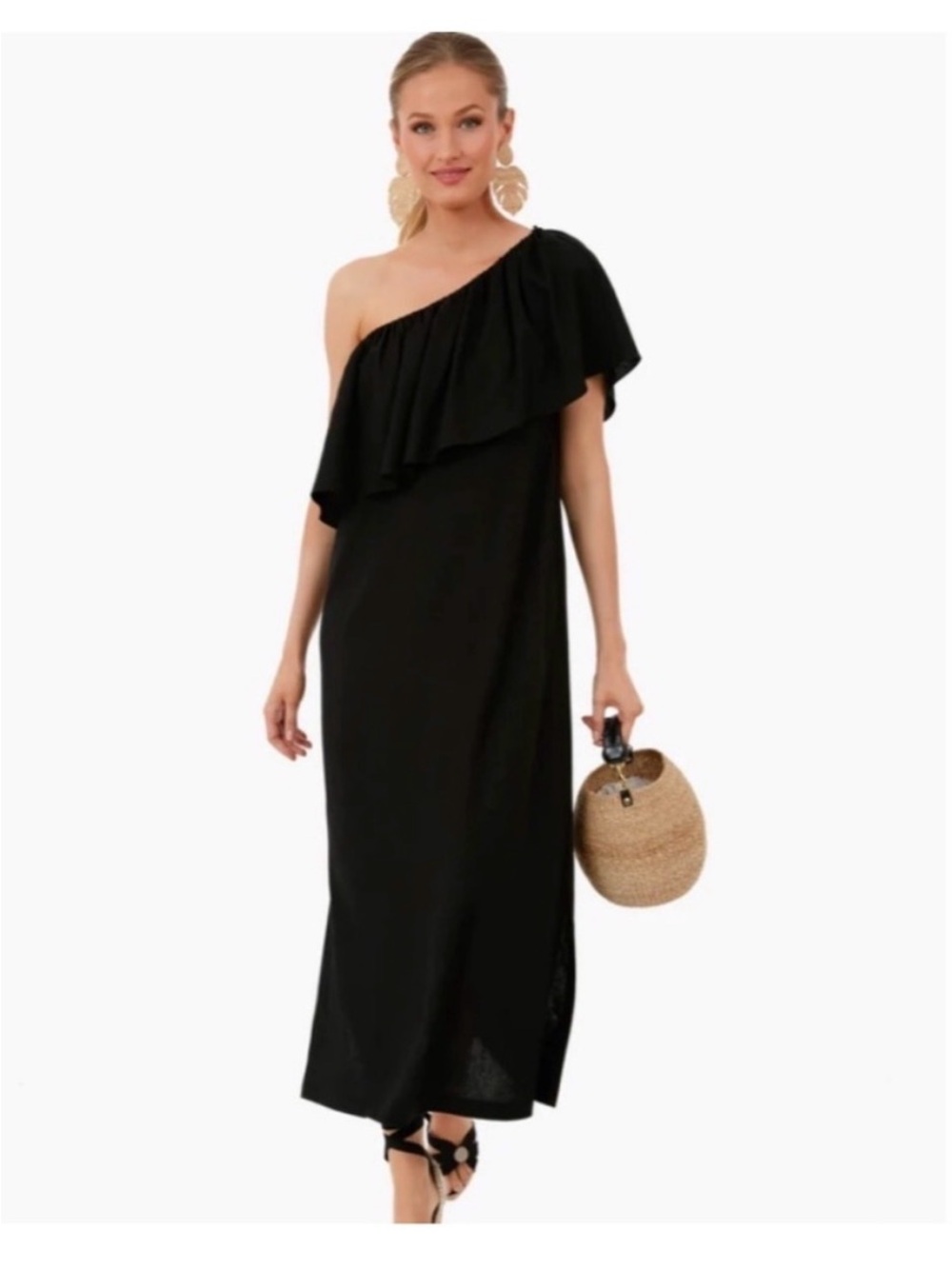 Pomander Place XL Black One Shoulder Florencia Dress